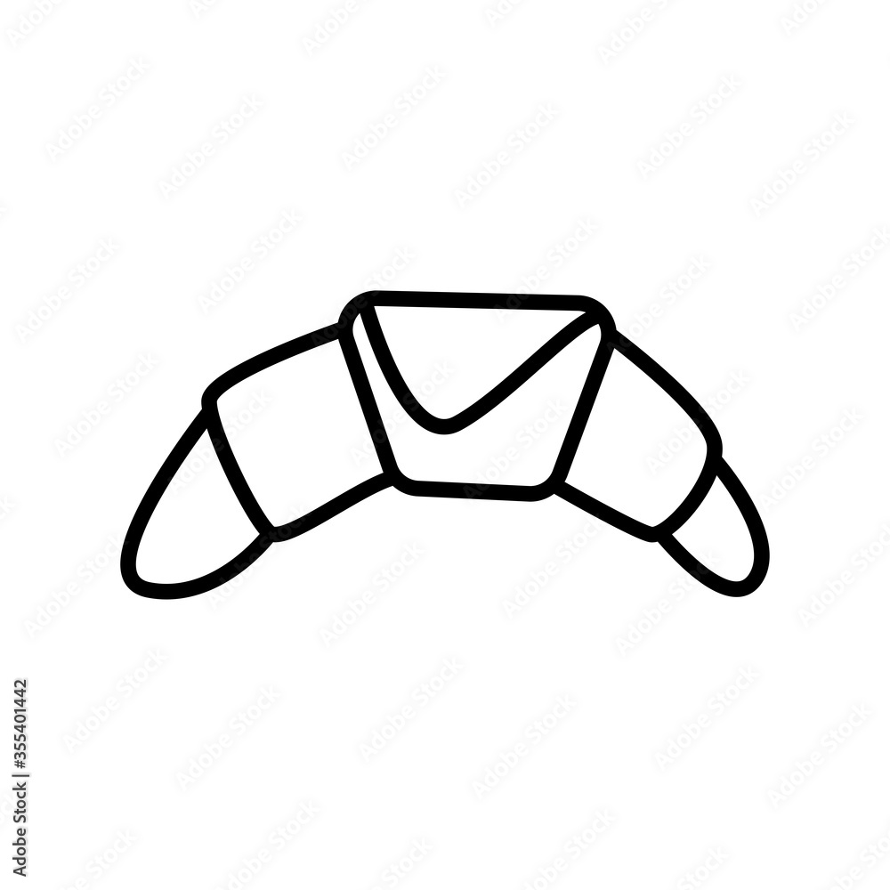 Croissant line icon Croissant line icon