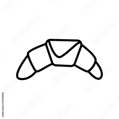 Croissant line icon