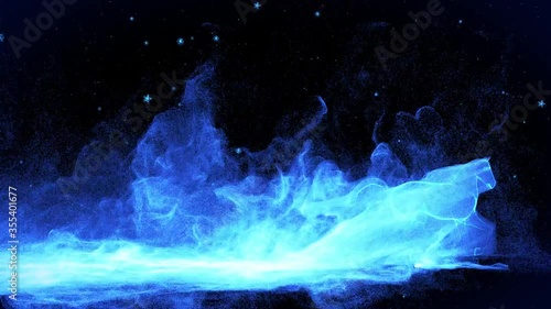 Wallpaper Mural Bright footage with moving blue ice horse Torontodigital.ca