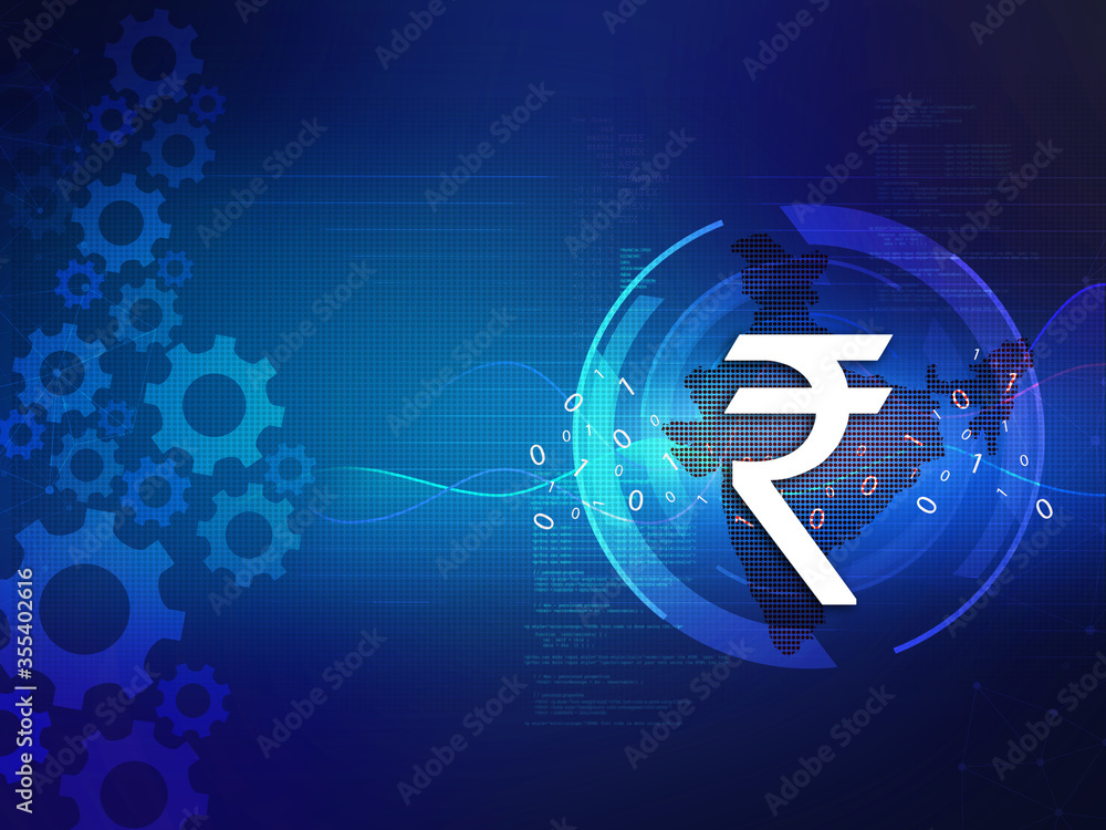 Fototapeta Indian Rupee Background Stock Market Background With Indian Rupee Symbol India