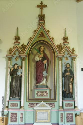 Saint Vitus altar in Our Lady Chapel in Dubovec, Croatia