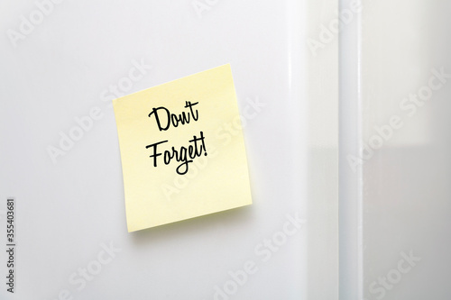Reminder Message on a Fridge