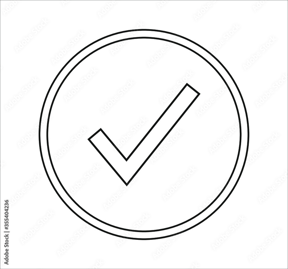 Check mark and X mark icon. illustration for web and mobile design. Check mark and X mark icon. illustration for web and mobile design.
