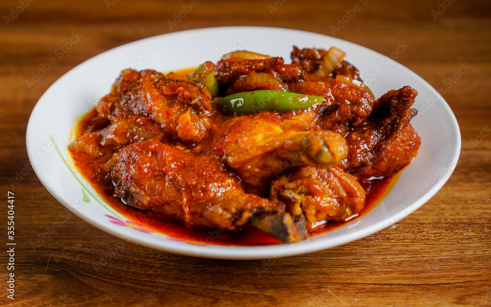 Ayam masak merah is a Malaysian traditional dish Ayam masak merah is a Malaysian traditional dish