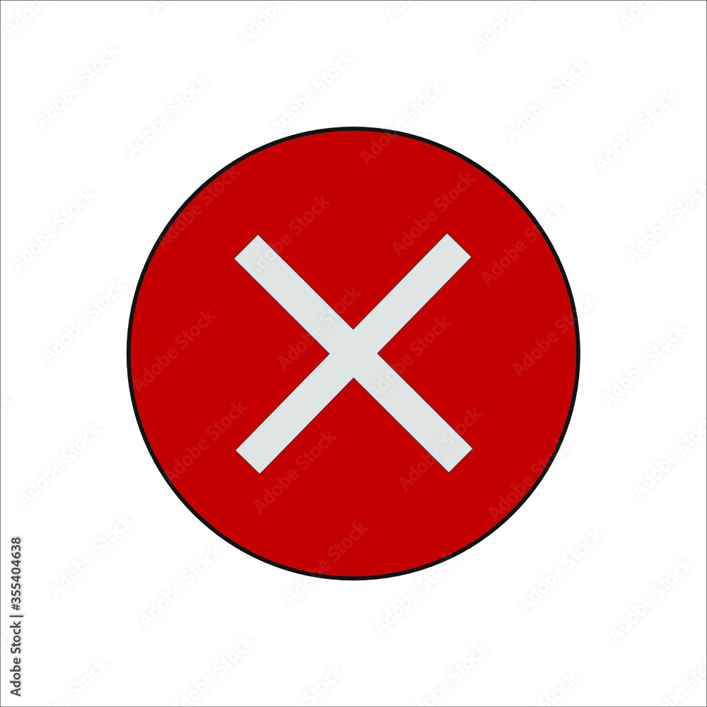 Check mark and X mark icon. illustration for web and mobile design. Check mark and X mark icon. illustration for web and mobile design.
