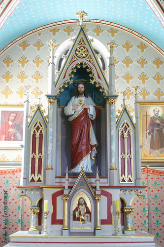 Altar of the Sacred Heart of Jesus at the Parish Church of the Nativity of the Blessed Virgin Mary in Granesina, Croatia