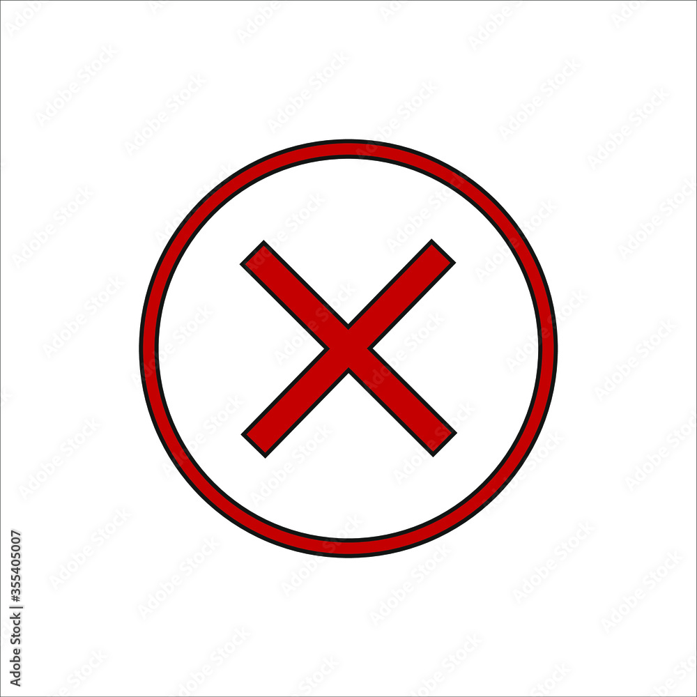 Check mark and X mark icon. illustration for web and mobile design. Check mark and X mark icon. illustration for web and mobile design.