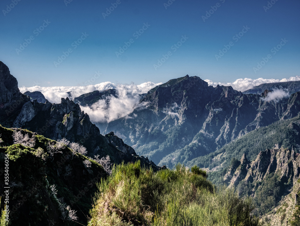 Outstanding view to Madeira`s Mountains.