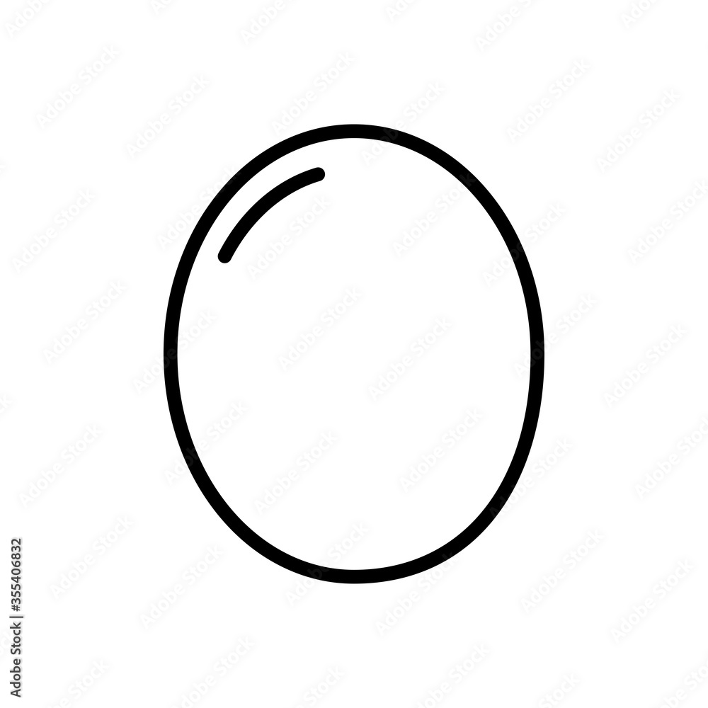 Egg line icon vector Egg line icon vector