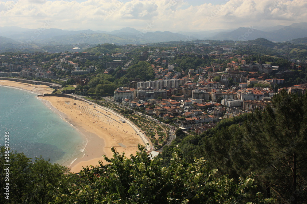 Fototapeta premium Vue Panoramique San Sebastian Pays Basque Espagne 