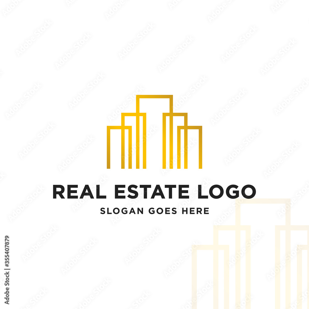 Simple and Modern Real Estate Logo Template for your Business Simple and Modern Real Estate Logo Template for your Business