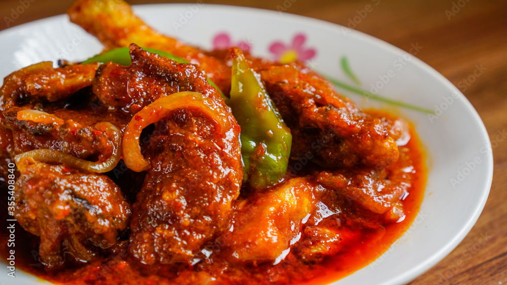 Ayam masak merah is a Malaysian traditional dish Ayam masak merah is a Malaysian traditional dish