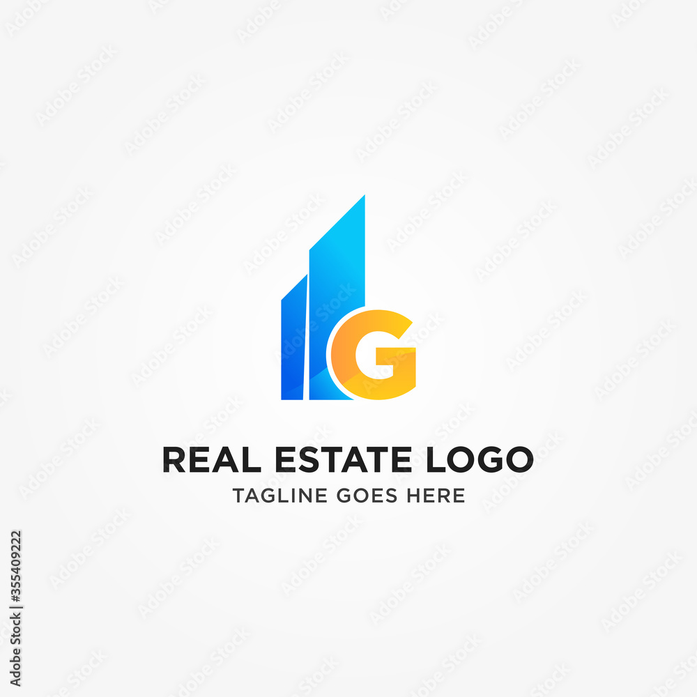 Simple and Modern G Letter Real Estate Logo Template for Your Business Simple and Modern G Letter Real Estate Logo Template for Your Business