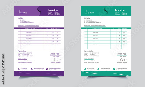 Business Invoice Template Design.