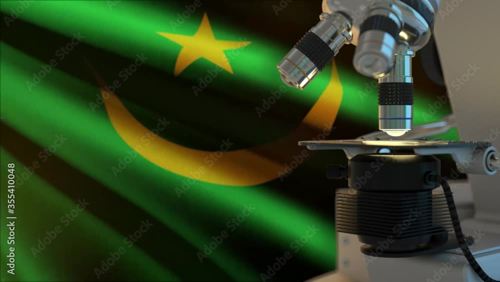 60FPS Mauritania science concept with flag waving, UHD 4k 3d video background 60FPS Mauritania science concept with flag waving, UHD 4k 3d video background
