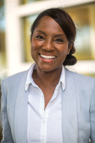 Portrait of a mature healthy older woman happy and smiling.