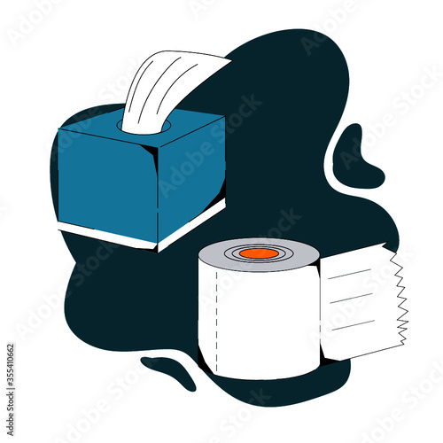 cute new normal people with mask vector