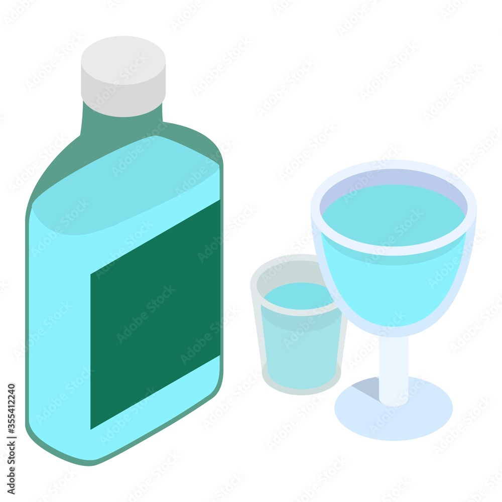 Alcohol drink icon. Isometric illustration of alcohol drink vector icon for web Alcohol drink icon. Isometric illustration of alcohol drink vector icon for web