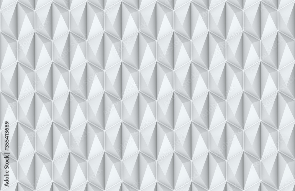 Naklejka Light polygonal abstract seamless background. 3D render.