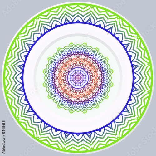 Beautiful Round Flower Mandala. Vector Illustration. For Coloring Book, Greeting Card, Invitation, Tattoo