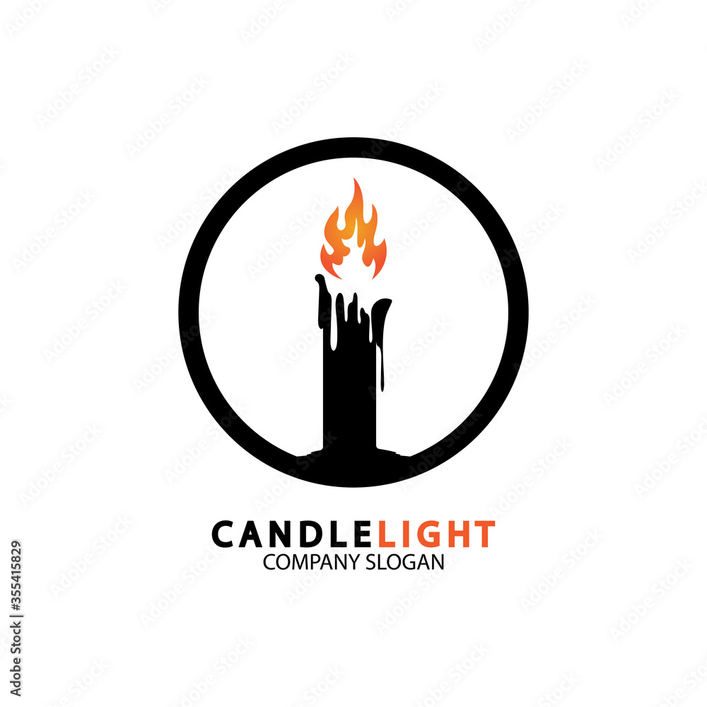 Candle light icon logo design vector template Candle light icon logo design vector template