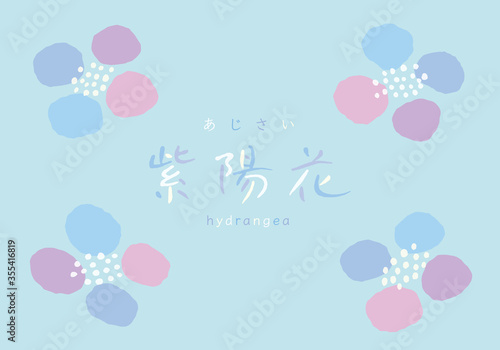 紫陽花　フレーム　イラスト