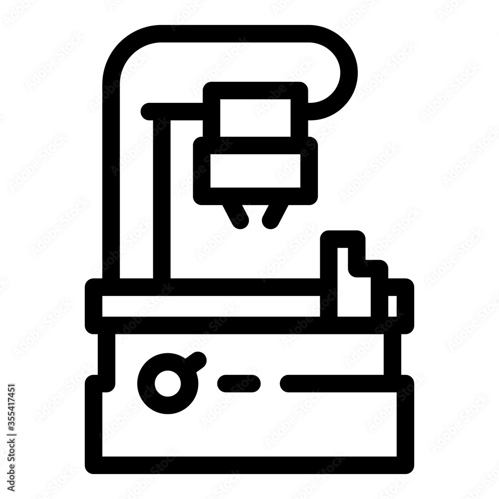 Laser milling machine icon. Outline laser milling machine vector icon for web design isolated on white background Laser milling machine icon. Outline laser milling machine vector icon for web design isolated on white background