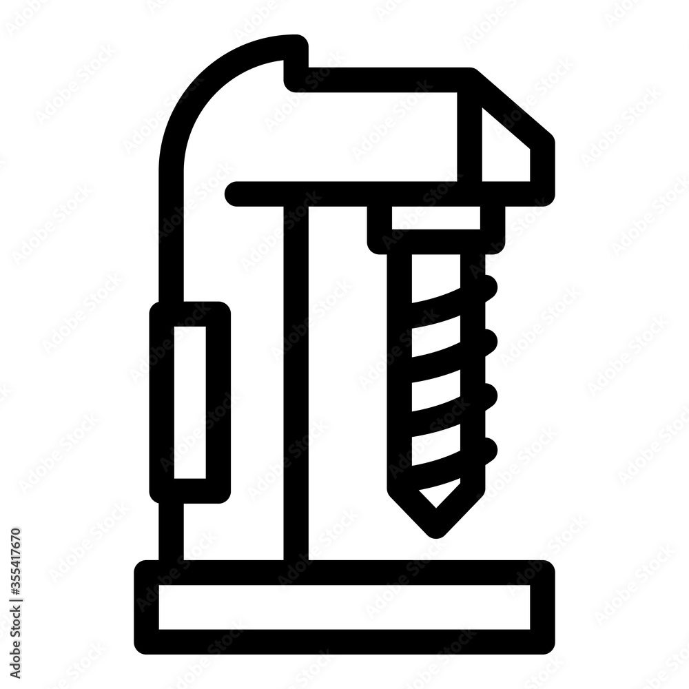 Gear milling machine icon. Outline gear milling machine vector icon for web design isolated on white background Gear milling machine icon. Outline gear milling machine vector icon for web design isolated on white background