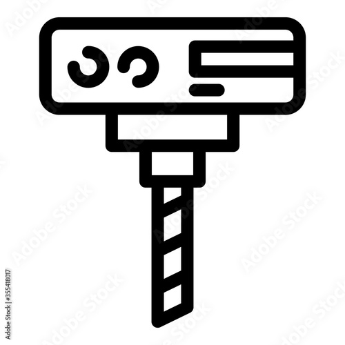 Grader milling machinery icon. Outline grader milling machinery vector icon for web design isolated on white background