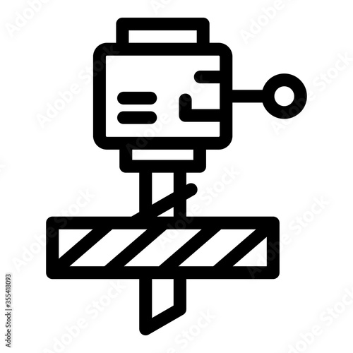 Transport milling machine icon. Outline transport milling machine vector icon for web design isolated on white background