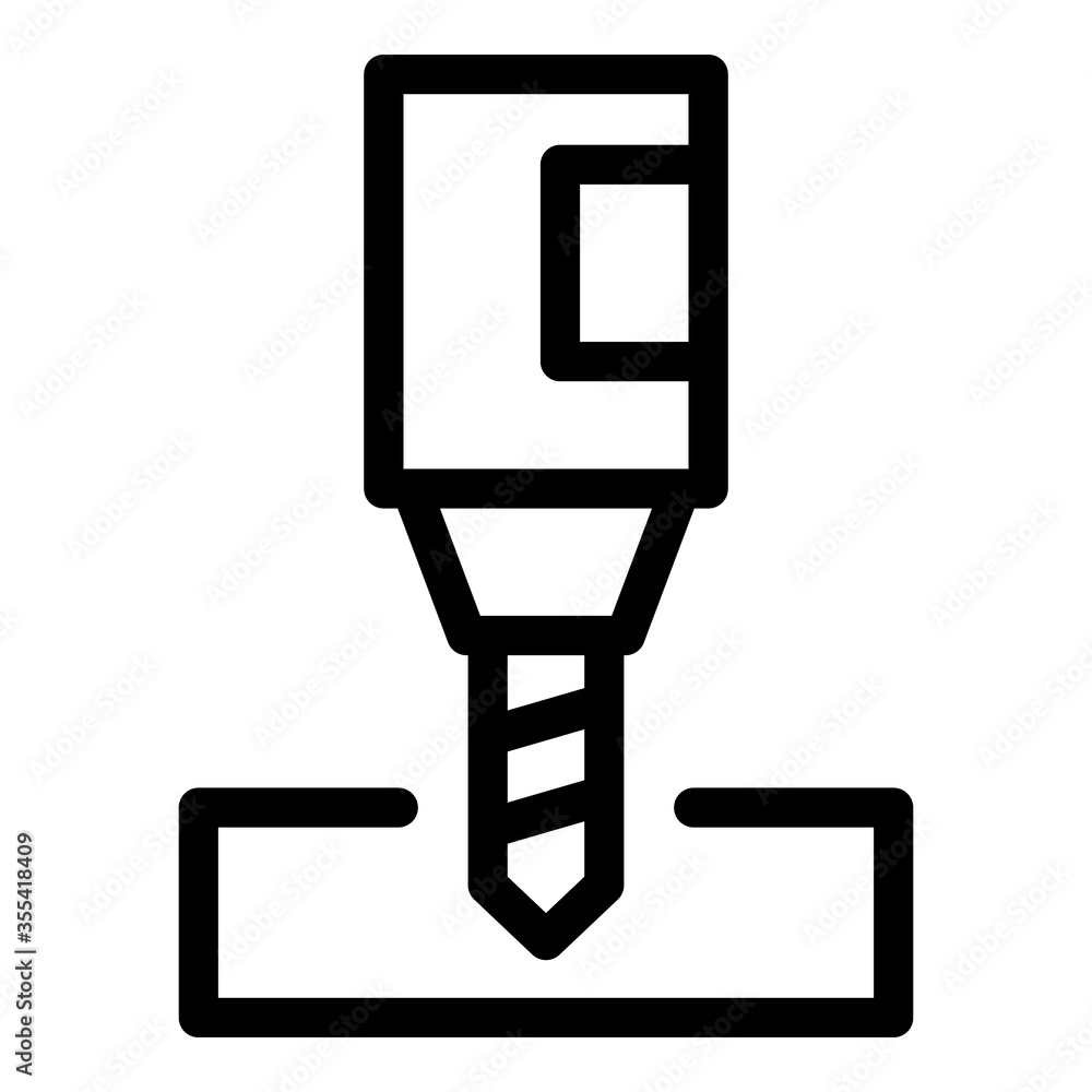 Business modern milling machine icon. Outline business modern milling ...