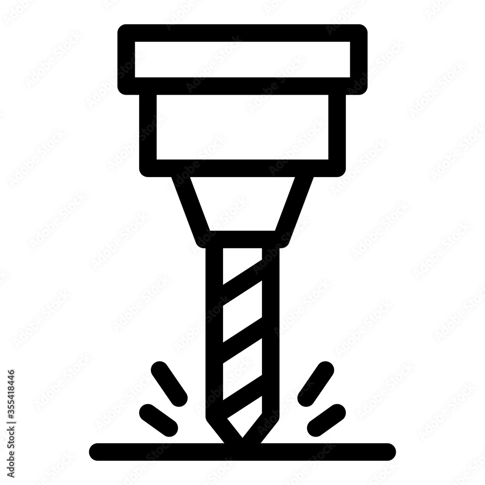 Engineer milling machine icon. Outline engineer milling machine vector icon for web design isolated on white background Engineer milling machine icon. Outline engineer milling machine vector icon for web design isolated on white background