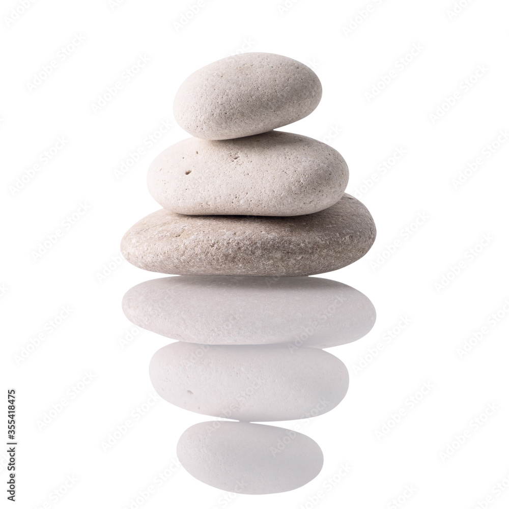 Pile of spa stones isolated over white background. Pile of spa stones isolated over white background.