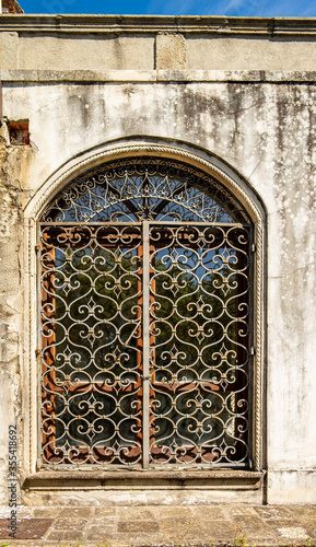 Decorated door of Villa Selvatico at Battaglia Terme, Abano - Italy
