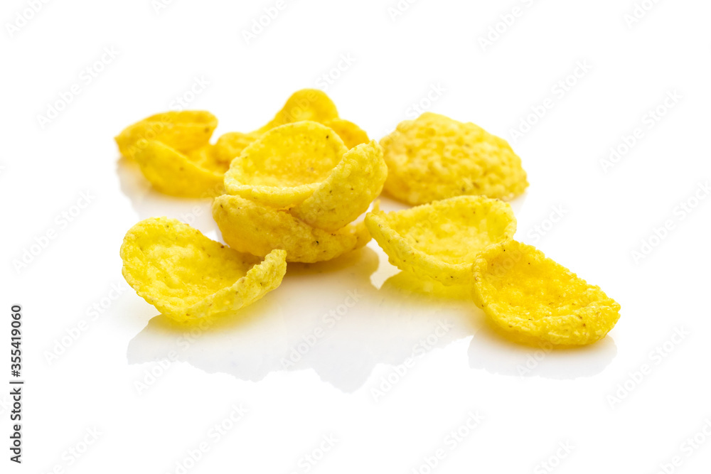 Cereals seeds breakfast. Cereal Healthy Cornflakes isolated on white. Snack eat best with milk. Clean-eating food with antioxidant, omega-3, protein and copy space. Cereals seeds breakfast. Cereal Healthy Cornflakes isolated on white. Snack eat best with milk. Clean-eating food with antioxidant, omega-3, protein and copy space.
