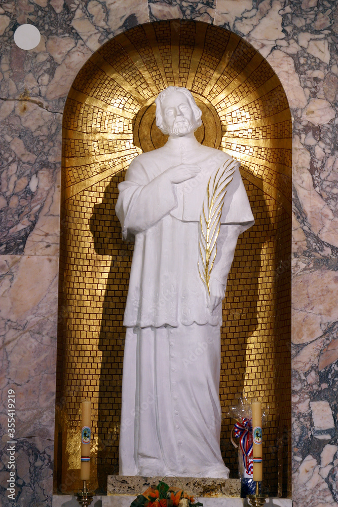 Saint Mark Krizin on the altar in the Basilica of Our Lady of Bistrica in Marija Bistrica, Croatia