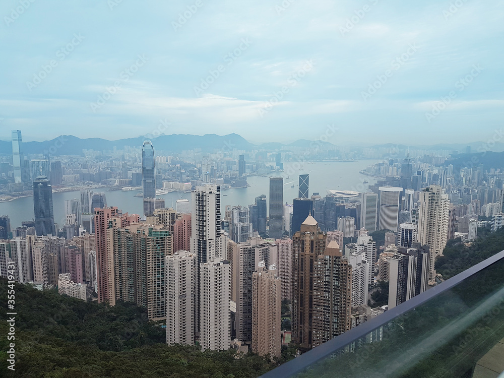 Hong Kong panorama, sky city from Victoria peak