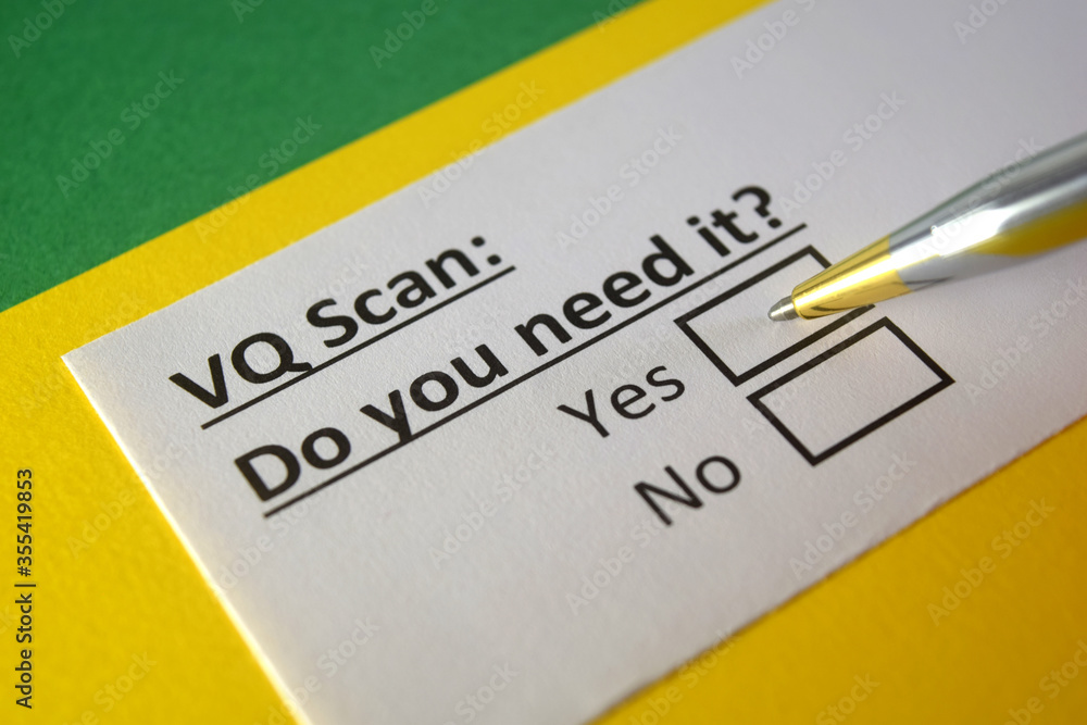 One person is answering question about VQ scan. One person is answering question about VQ scan.