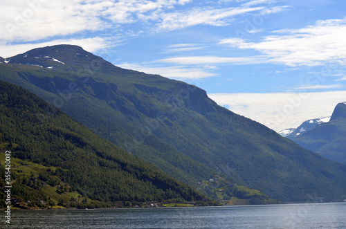 Sognefjord  Norway  Scandinavia. View from the board of Flam - Bergen ferry.