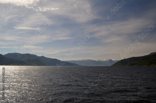 Sognefjord  Norway  Scandinavia. View from the board of Flam - Bergen ferry.