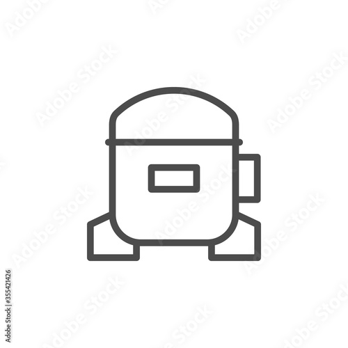 Fridge compressor line outline icon