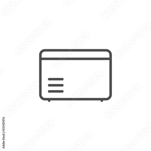 Refrigerated chest line outline icon