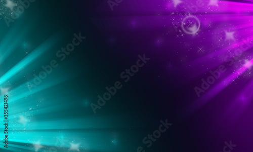 Background image Purple and blue, shimmering white streaks And a small star, an abstract background with cool light