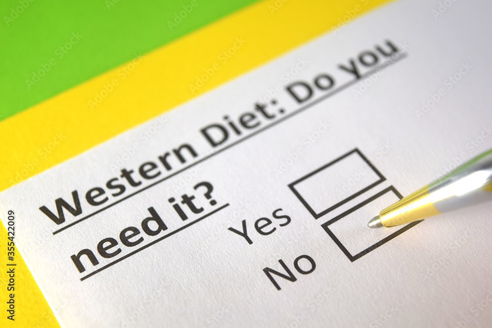 One person is answering question about western diet. One person is answering question about western diet.