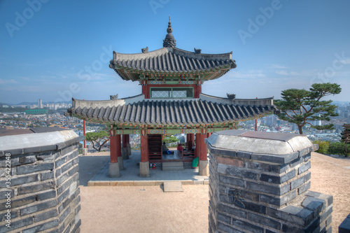 Hwaseong Jangdae at Hwaseong fortress at Suwon, Republic of Korea photo