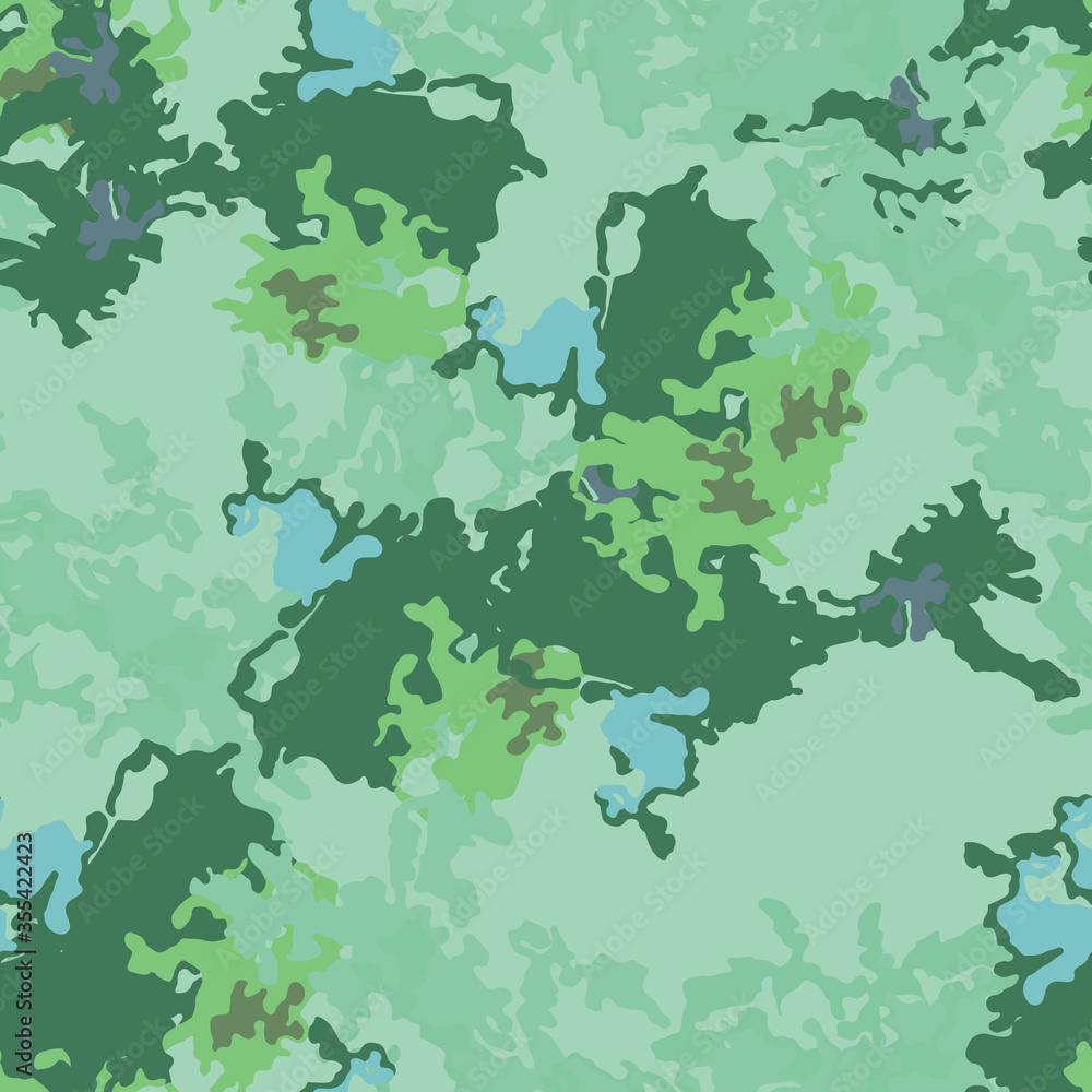 Sea camouflage of various shades of green and blue colors Sea camouflage of various shades of green and blue colors