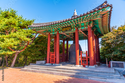 Bell at Hwaseong fortress at Suwon, Republic of Korea photo