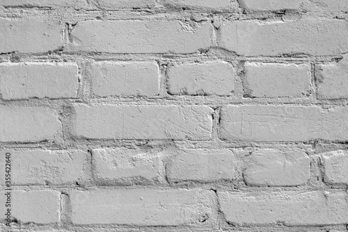 White brick wall. Texture of wall of an old house. Abstract architectural background.