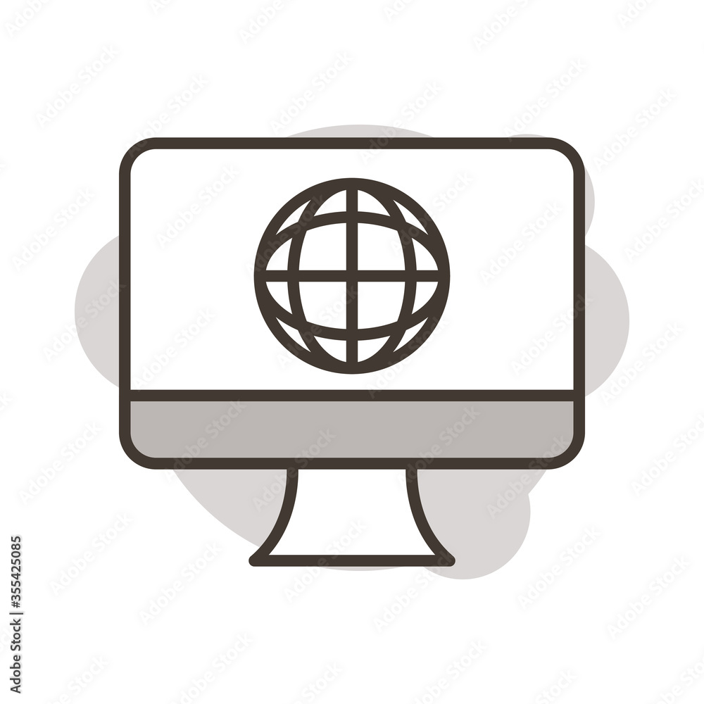 desktop with sphere browser line style desktop with sphere browser line style