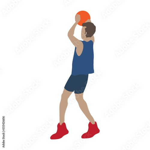 man playing basketball